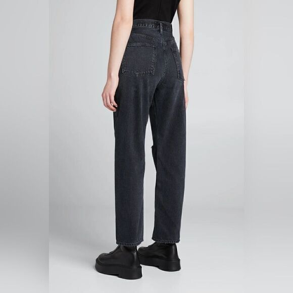 Agolde 90's Mid Rise Straight Leg Distressed Jeans In Vagabond Size 28 NWT - Picture 3 of 14
